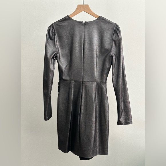 BCBGMAXAZRIA Metallic Faux Suede Mini Dress - Picture 4 of 7